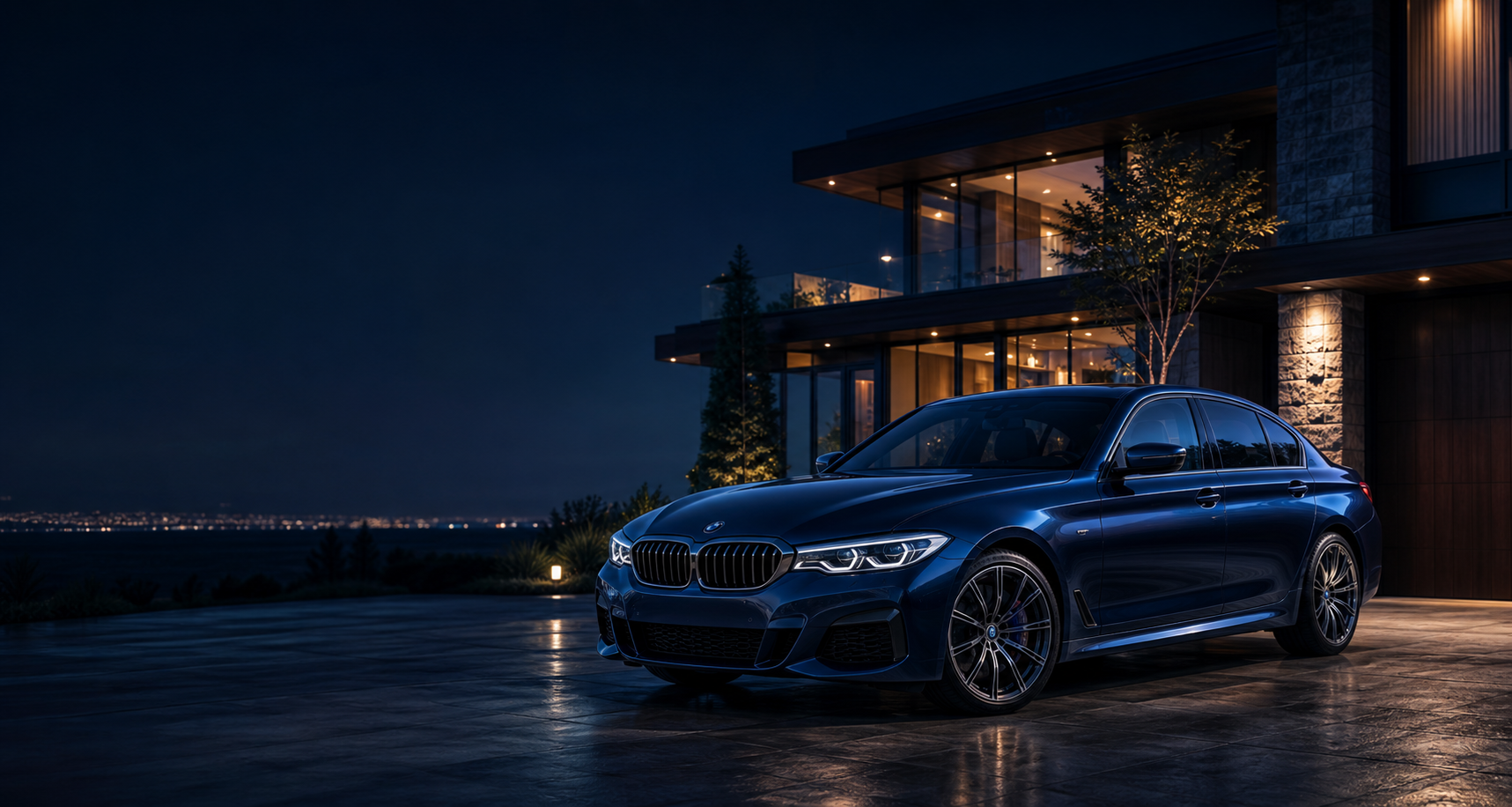 Carlifa host banner car at night